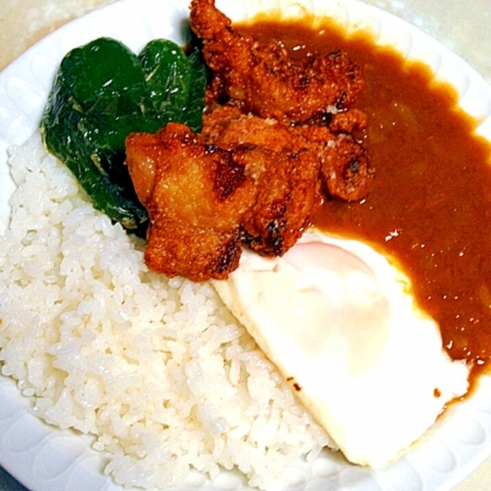 野菜たっぷりのカレーで！ザンギカレー！